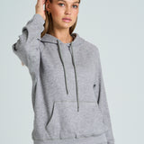 Waffle Knit Drawstring Hoodie