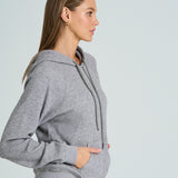 Waffle Knit Drawstring Hoodie