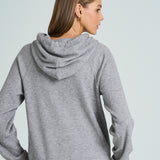 Waffle Knit Drawstring Hoodie