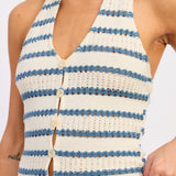 Stripe Knit Halter Top