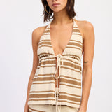 Stripe Knit Halter Top