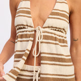 Stripe Knit Halter Top