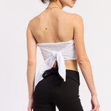 Smocking Back Scarf Top