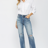 Mica - High Rise Straight Leg Button Fly