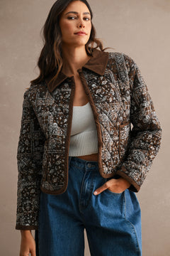Paisley Collar Bomber Jacket