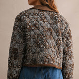 Paisley Collar Bomber Jacket