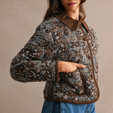 Paisley Collar Bomber Jacket