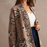 Paisley Pattern Over Sized cardigan