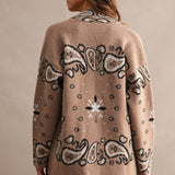 Paisley Pattern Over Sized cardigan