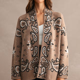 Paisley Pattern Over Sized cardigan