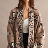 Paisley Pattern Over Sized cardigan