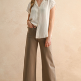 Ponte Fabric Crop Pants