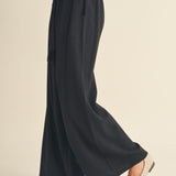 Smocked Waist Pants With Tassel