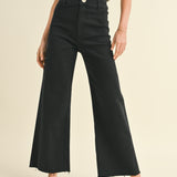 Straight Wide Leg Denim Pants