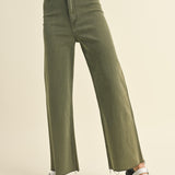 Straight Wide Leg Denim Pants
