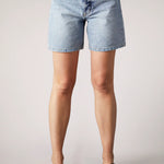 Flex Back Midi Short - Light Denim, Womens Denim Short Collection