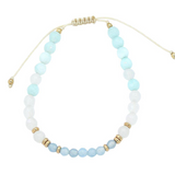 Beaded String Bracelet - blue multi, womens bracelet collection