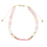 Beaded String Bracelet - pink multi, womens bracelet collection