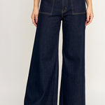 Wide Leg Pant - Dark Blue, Women's Pants Collection