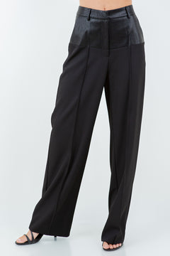 Contrast Straight Leg Pant