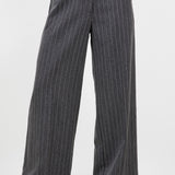 Rhinestone Pinstripe Trousers - charcoal, womens pants/matching set collection