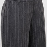 Rhinestone Pinstripe Trousers - charcoal, womens pants/matching set collection