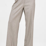 Rhinestone Pinstripe Trousers - taupe, womens pants/matching set collection