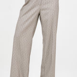 Rhinestone Pinstripe Trousers - taupe, womens pants/matching set collection