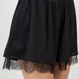 Side Lace Trim Short