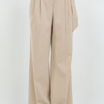 Straight Leg Trouser With Belt - tan, womens pants collection