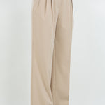 Straight Leg Trouser With Belt - tan, womens pants collection