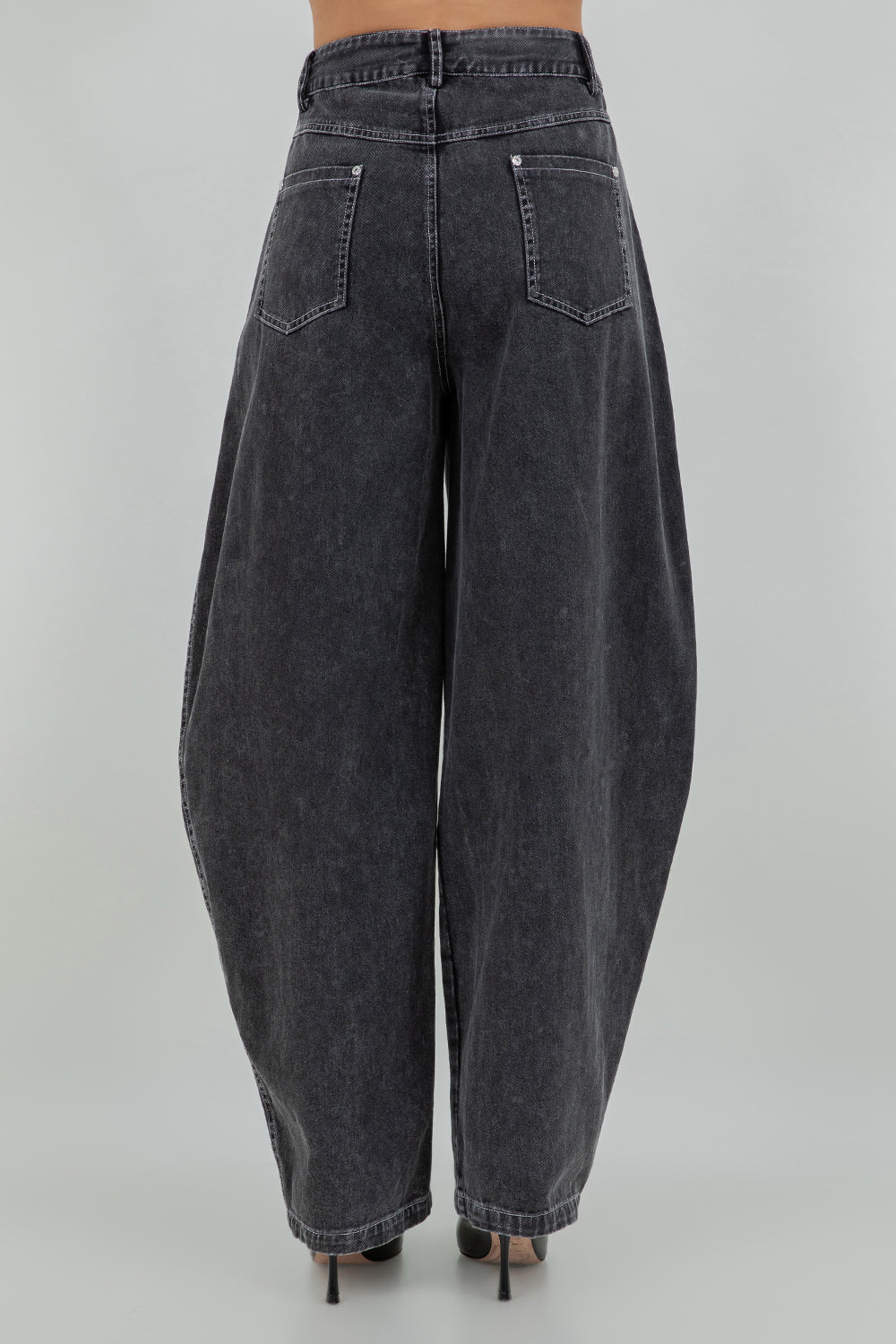 Barrel Leg Pant - black, womens pant/matching set collection