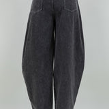 Barrel Leg Pant - black, womens pant/matching set collection