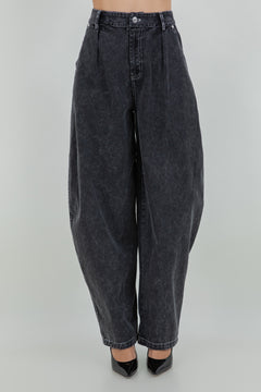 Barrel Leg Pant - black, womens pant/matching set collection
