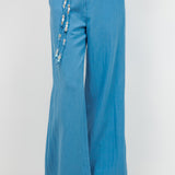 Straight Leg trouser With Beaded Belt