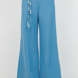 Straight Leg trouser With Beaded Belt