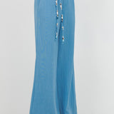 Straight Leg trouser With Beaded Belt
