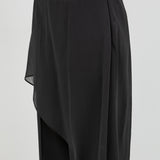 Trousers With Chiffon Skirt Overlay