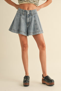 Washed Denim Skort - Denim, Women's  Skort's Collection