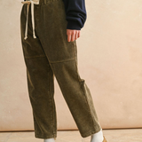 Washed Corduroy Barrel Pant - olive, womens pants collection