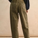 Washed Corduroy Barrel Pant - olive, womens pants collection