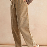 Washed Corduroy Barrel Pant - tan, womens pants collection