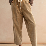 Washed Corduroy Barrel Pant - tan, womens pants collection