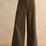 Printed Corduroy Pants - brown multi pattern, womens pant collection