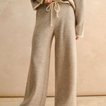 Wide Leg Sweater Pant - mocha, womens pant/matching set collection
