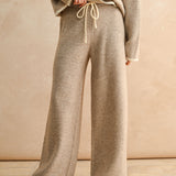 Wide Leg Sweater Pant - mocha, womens pant/matching set collection