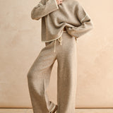 Wide Leg Sweater Pant - mocha, womens pant/matching set collection