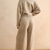 Wide Leg Sweater Pant - mocha, womens pant/matching set collection