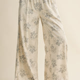Floral Print Smocking Waist Pant