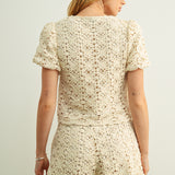 Crochet Elastic Band Waist Short